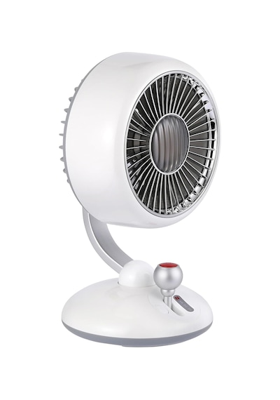 Q3 120 Salınımlı 3 Kademeli Led Işıklı Şarjlı Masaüstü Fan Vantilatör Retro Beyaz