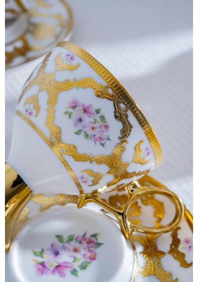 Acar Florcita 6 Kişilik Kahve Fincan Takımı - 100 Ml Renkli