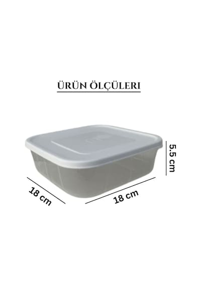 6 Parça Sızdırmaz Saklama Kabı 1.4 Lt - Beyaz Beyaz