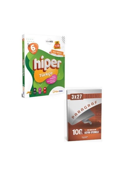 Hiper Zeka 2027 6. Sınıf Hiper Türkçe Konu Anlatımlı Soru Bankası+ Kazandıran Paragraf