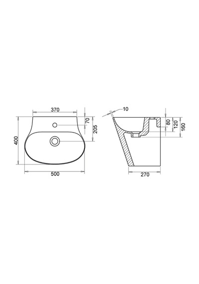 Minia Lavabo Monoblok 40x50 Turavit Diğer