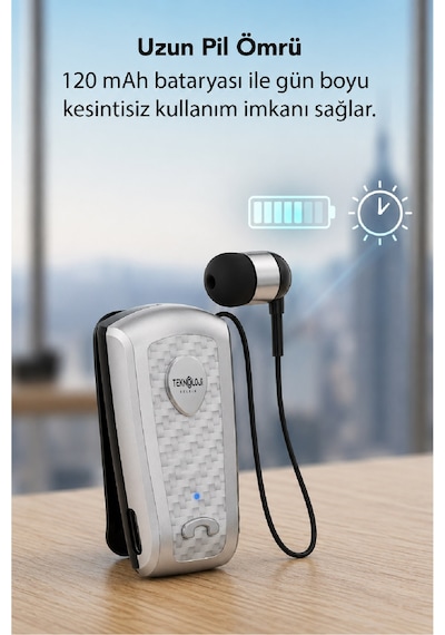 Lkb-38 Bluetooth Kulaklık V5.4, Geri Çekilebilir Makaralı, 1440 Saat Bekleme, Hd Ses, Gürültü Engelleme