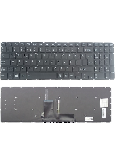 Toshiba Uyumlu L50-B-1M7 L50-B-1M8 L50-B-1M9 Klavye Siyah TR / ışıklı