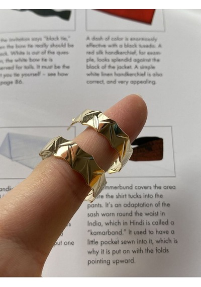 Pinery Jewels Kadın Hafif Halka Gold Kaplama Küpe Çifti Altın