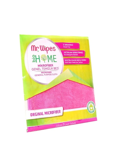 Mr. Wipes Mikrofiber Genel Temizlik Bezi Pembe 40 x 40 CM