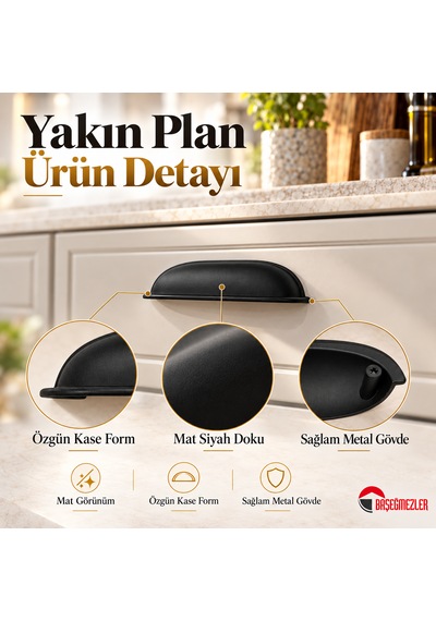 Haskan Tas Kulp Siyah 96 Mm