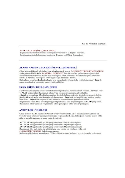 Electrosec Gd -17 Gsm Arama Modülü