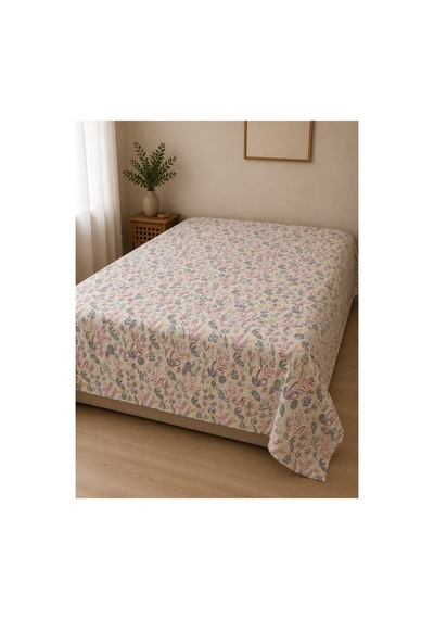 Çift Kişilik Pike %100 Pamuk Desenli 195x215 Pembe