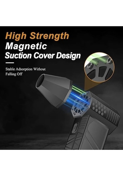 Turbo Jet 130000rpm Şarjlı Turbo Jet Şiddetli Fan Güçlü Hava Üfleyici Araç Süpürgesi 4000 Mah 52m/sec