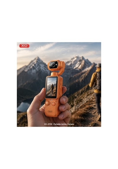 Zf05 11 Saat Çekim Süreli 2.5k/4k Taşınabilir Vlog Aksiyon Kamerası - Hd, 1.9 İnç Ekran Turuncu