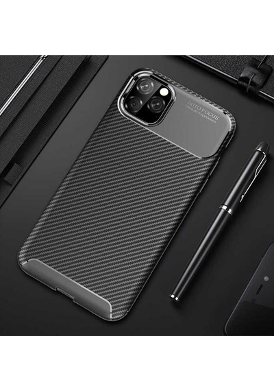Apple Uyumlu iPhone 11 Pro Max Kılıf Zore Negro Silikon Kapak Siyah