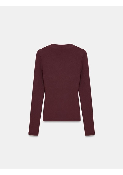 Dilvin 33286 Sıcak Tutan V Yaka Bra-free Top K.mürdüm