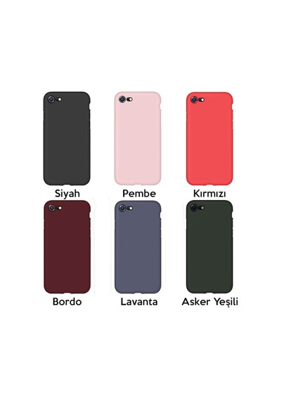 Apple Uyumlu iPhone Se2 8-7 Lansman Kilif Içi Kadife Silikon 183471587 - Renk / Bordo