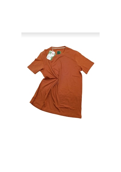 Jiber 334 Erkek Bamboo Yuvarlak Yaka Kısa Kol T-shirt 1 Adet Turuncu