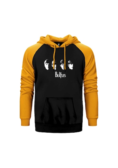 The Beatles Meet The Beatles Sarı Renk Reglan Kol Kapşonlu Sweatshirt Sarı