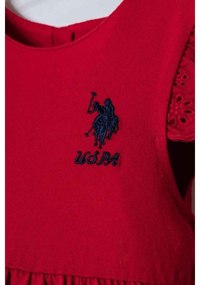 U.S. Polo Assn. U.s. Polo Assn Kız Bebek Elbise Kırmızı-2353 Kırmızı