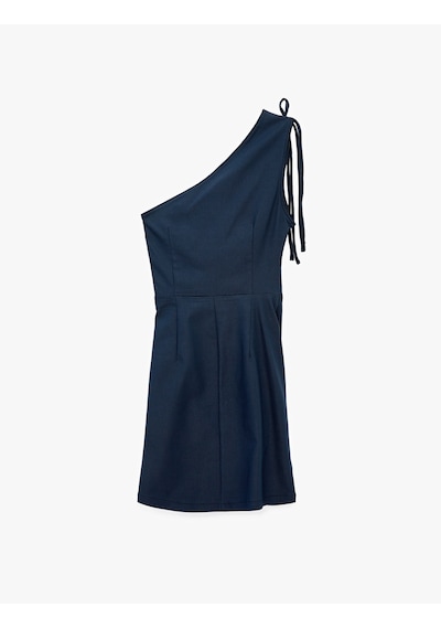 Koton Pamuklu Slim Fit Fiyonk Detaylı Drapeli Mini Tek Omuz Elbise Lacivert 6sak80124ew Lacivert Koton Pamuklu Slim Fit Fiyonk Detaylı Drapeli Mini Tek Omuz Elbise Lacivert 6sak80124ew Lacivert