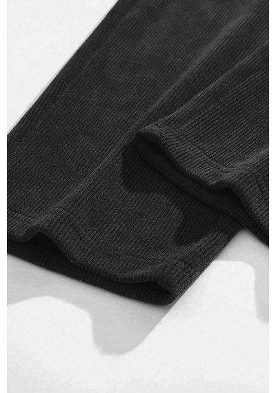 Genius Store Genıus Erkek Pantolon Fitilli Kadife Bol Paça Oversize Pantolon Siyah