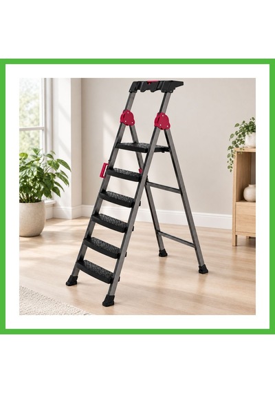 Vaveni Basamaklı Metal Merdiven 5+1 150 Kg Arz Standart