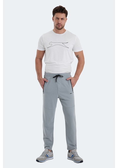 Slazenger Ones In Erkek Fermuar Cepli Gri Eşofman Altı Gri