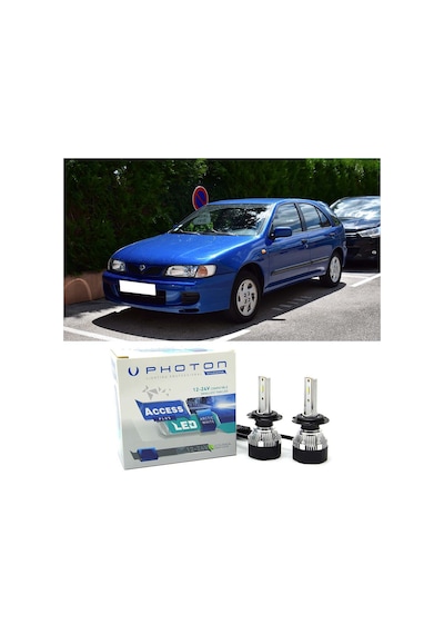 Nissan Almera Led Xenon Uzun + Kısa Far Ampulü H4 Access Yeni Seri Beyaz 1995-2000