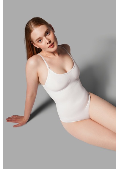 Çıtçıtlı String Body Korse 9052 Beyaz