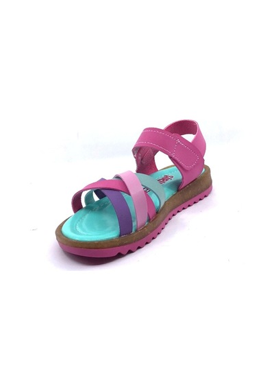 Şirin Bebe Pembe Mor Kız Çocuk Bebe Sandalet Ayakkabı