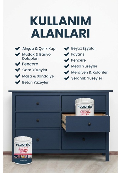 Floorix Dönüşüm Boyası 1 Kg Beyaz