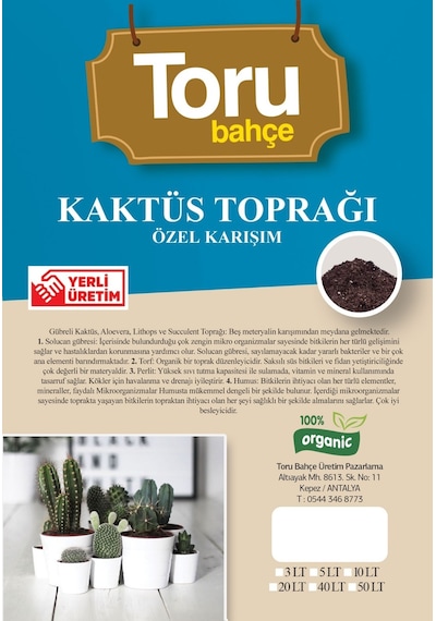 Torubahçe Kaktüs Toprağı Özel Karışım 20 L
