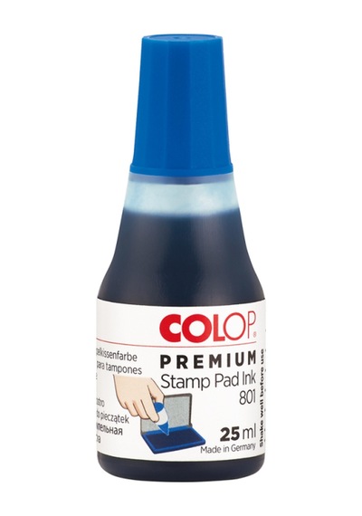 Colop 801 25ml Mavi Mürekkep Siyah
