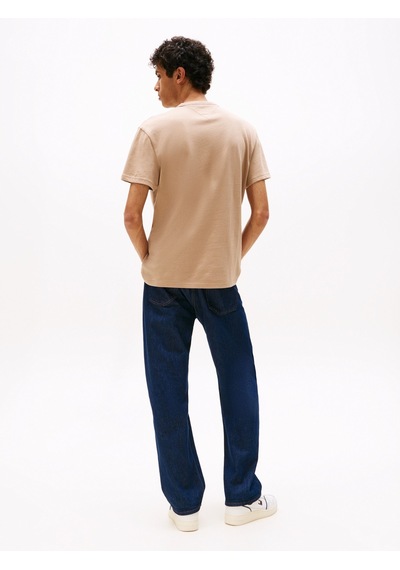 Tjm Reg Badge Tee Ext Erkek Kahverengi T-shirt - Dm0dm20322 Kahverengi