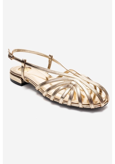 Luvishoes Lıss Altın Cilt Kadın Sandalet Altın