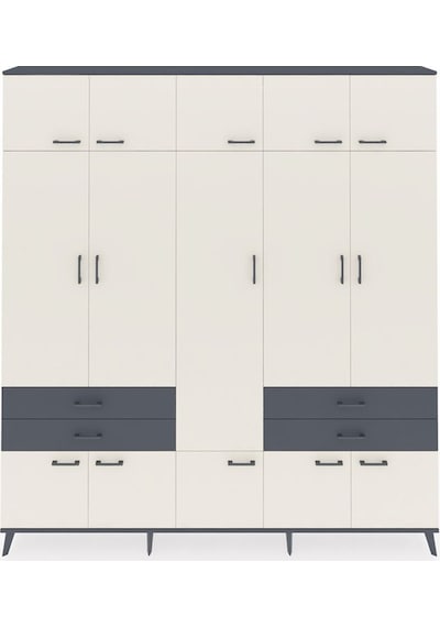 Arges Dolap 11 Raflı 4 Çekmeceli 2 Askılı 220x30x243 Antrasit-aytaşı/antrasit Aytası/antrasıt Arges Dolap 11 Raflı 4 Çekmeceli 2 Askılı 220x30x243 Antrasit-aytaşı/antrasit Aytası/antrasıt