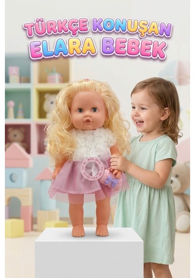 Elara Türkçe Konuşan 35cm Kafası Kolları Ve Bacakları Et Bebek Gövdesi Sert Plastik Oyuncak Bebek 62762399