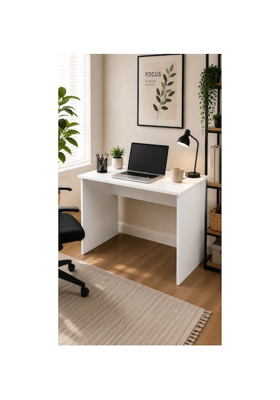 Vera Modern Çalışma Masası Beyaz Bilgisayar Ve Ders Masası Beyaz Beyaz