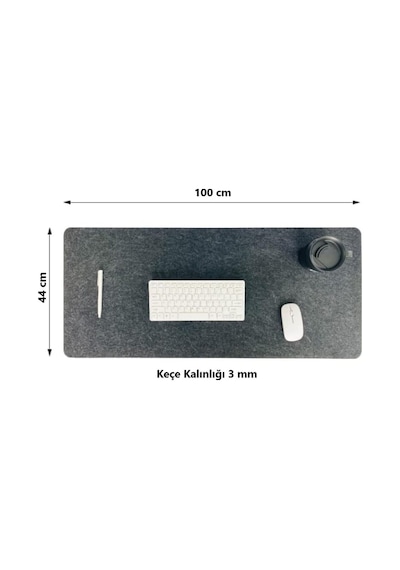 Çalışma Masası Düzenleyici Keçe Bilgisayar Mouse Pedi Mat 100x44 Cm A10