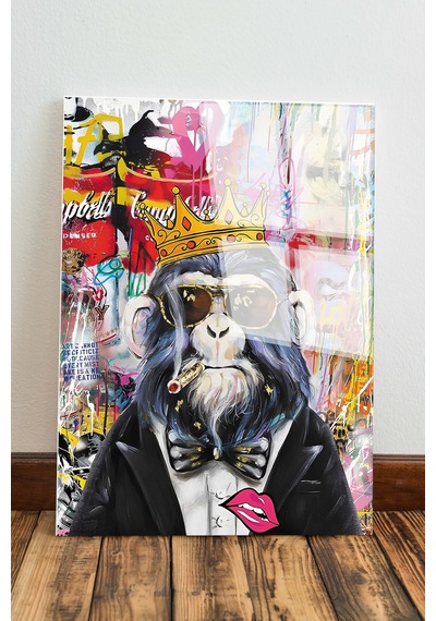 Banksy Graffiti Cam Tablo Evlika, Ev Ve Ofis Duvar Dekoru, Hediyelik Büyük Temperli 4 Mm Cam Tablo Evlika