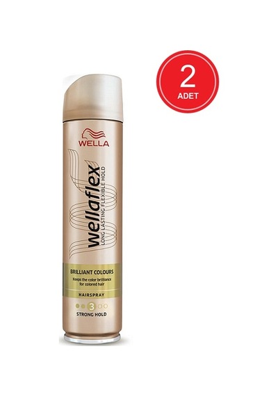 Wella Wellaflex Boyalı Saçlar için Güçlü Tutuş Saç Spreyi 2 x 250 ML