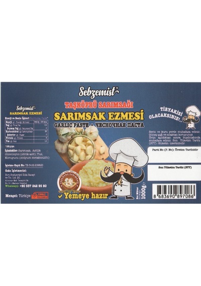Sebzemist Sarımsak Püresi Ezmesi 1 KG