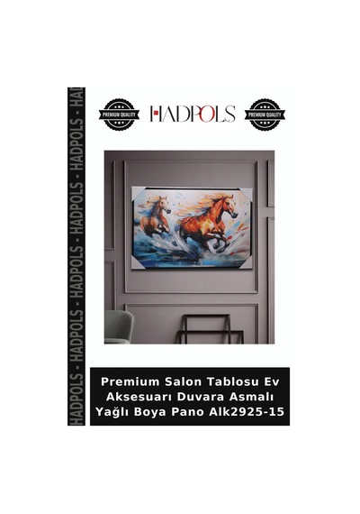 Premium Salon Tablosu Ev Aksesuarı Duvara Asmalı Yağlı Boya Pano Alk2925-15