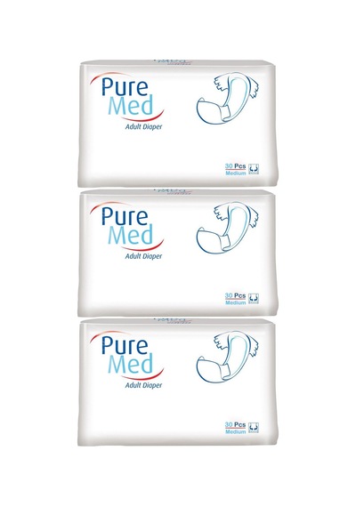 Puremed Yetişkin Bezi Bel Bantlı Tekstil Yüzey M - Orta - 90 Adet