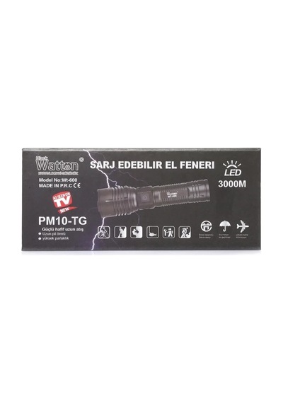 Ers 3000 Lümen Güçlü El Feneri Wt-600 Çok Renkli 93753617