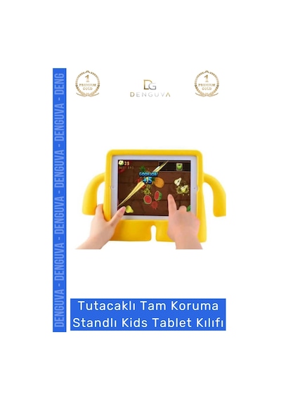 Özel Üretim Apple Ipad 7. 8. 9. Nesil 10.2 Inç Yumuşak Dokulu Tutacaklı Tam Koruma Standlı Kids Tablet Kılıfı
