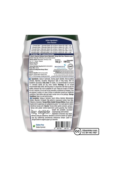 Natures Supreme Digest Ease 100 Çiğnenebilir Tablet Nane