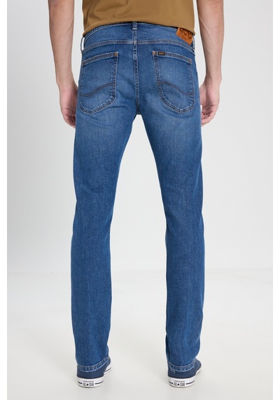 Lee Luke Slim Fit Dar Kesim Normal Bel Dar Paça İndigo Jean Denim Pantolon Mavi