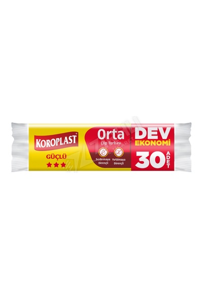 4 Adet Koroplast Güçlü Dev Ekonomi Mavi Orta Boy Çöp Torbası