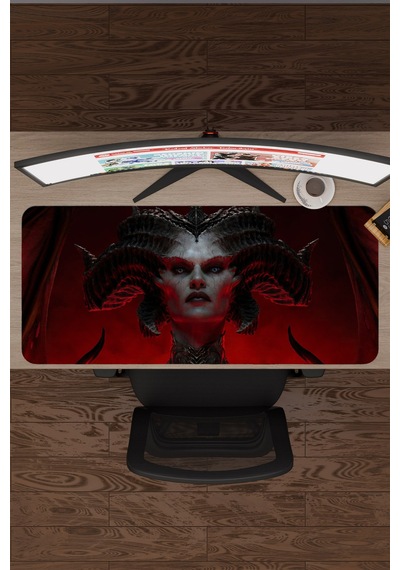 Diablo Kaymaz Dikişli Kauçuk Oyuncu Mousepad V3 - 90x40 Xxl Gaming Mouse Pad Fare Altlığı