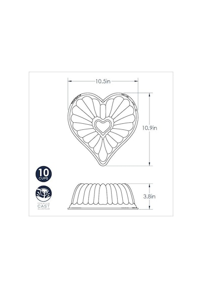 Nordicware Elegant Kalp Bundt Kek Kalıbı