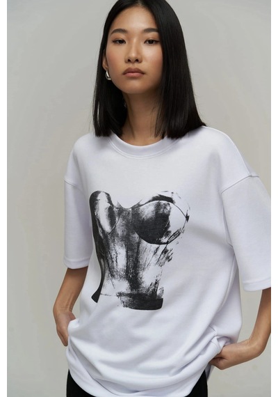 Corset Beyaz Oversize Beyaz