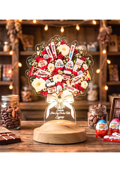 Kinder Çikolata Görselli Çiçek Buketi Lambası, Işıklı Çiçek Buketi Led Lamba, Kişiye Özel Sevgiliye Doğum Günü Hediyesi Kinder Çikolata Buketi Kinder Çikolata Görselli Çiçek Buketi Lambası, Işıklı Çiçek Buketi Led Lamba, Kişiye Özel Sevgiliye Doğum Günü Hediyesi Kinder Çikolata Buketi